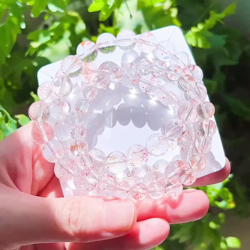 顶级全净透 红超七三轮骨干 大球球手链 - 手链/手环 - 水晶 红色