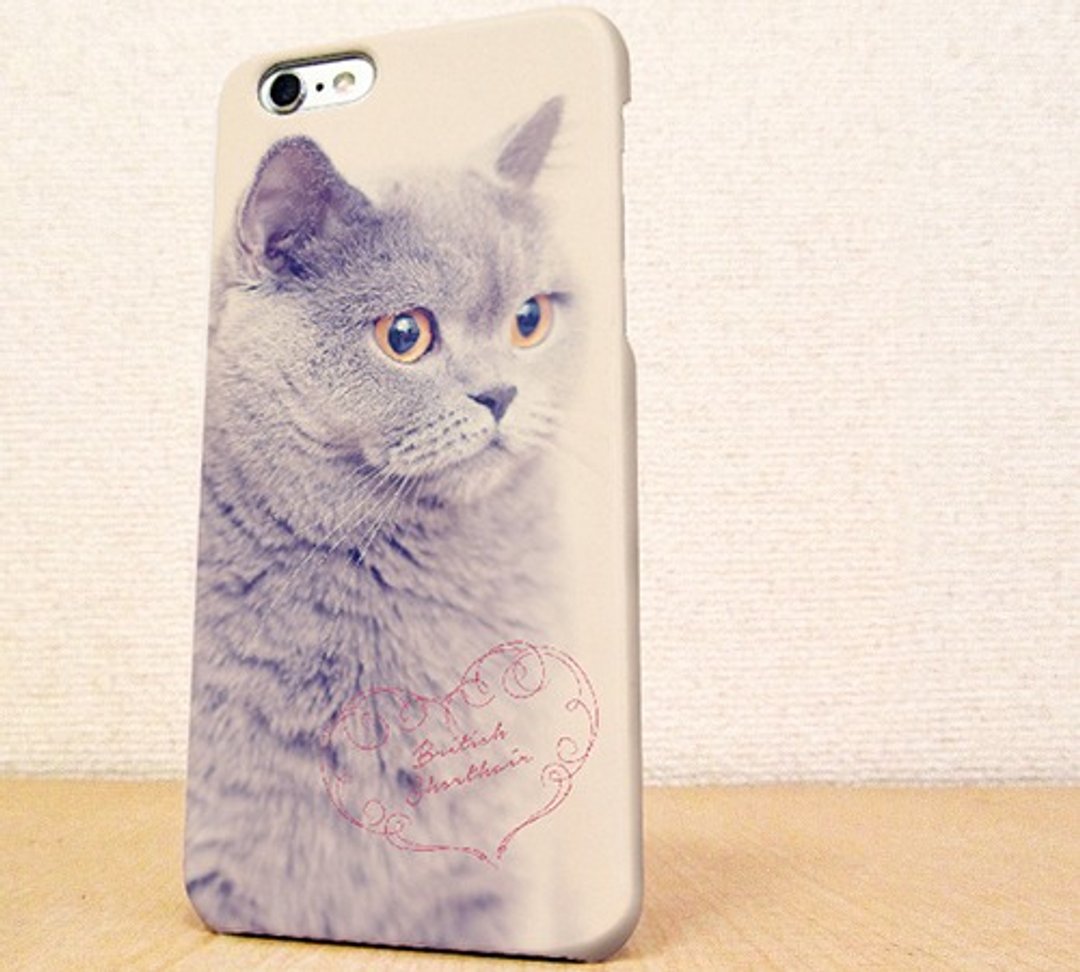 Free shipping ☆ iPhone case GALAXY case ☆ British short hair phone case - 手机壳/手机套 - 塑料 灰色