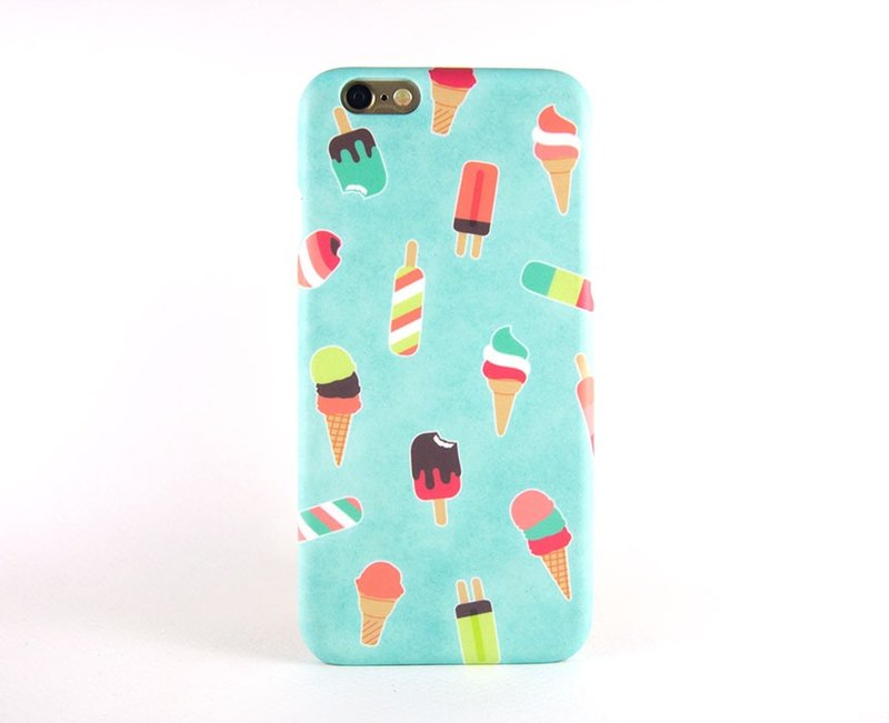 越冷就越想吃冰淇淋::手机壳 - 手机壳/手机套 - 塑料 绿色