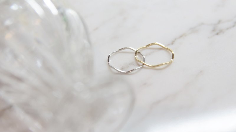 〔蛾室〕极简海浪戒／国际戒围 #12 - 戒指 - 其他金属 金色