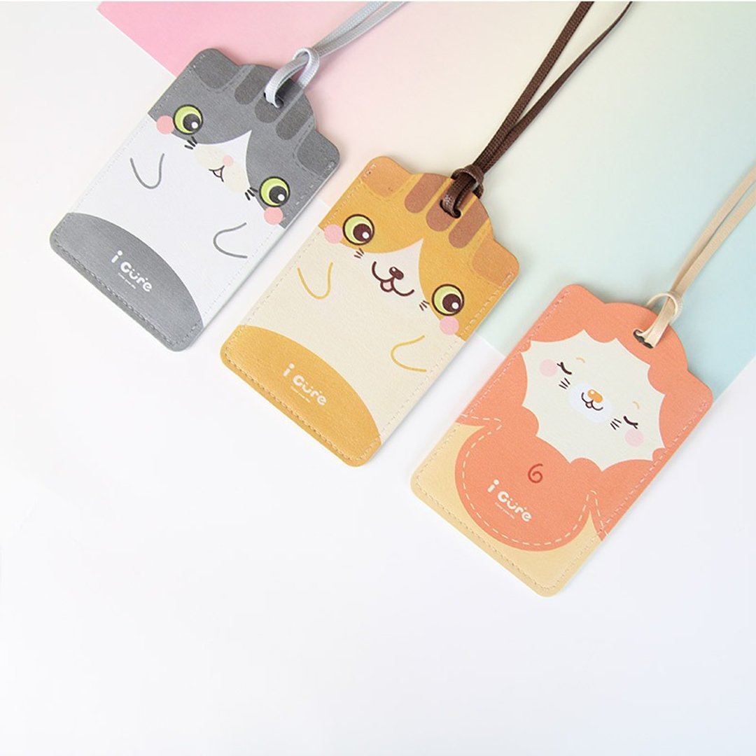 i card 万用卡套组- 猫咪&狮子(3款) 行李吊牌 证件吊牌 吊饰 动物 票卡夹 - 行李吊牌 - 硅胶 