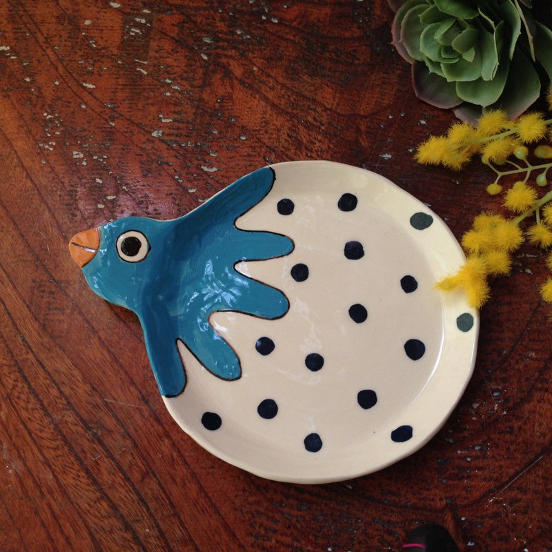 Take dish (Blue) - 浅碟/小碟子 - 其他材质 多色