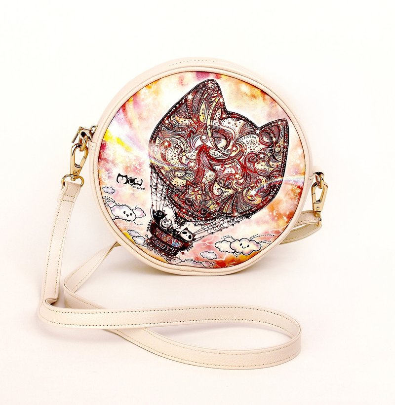 好喵 圆圆斜背包 猫咪热气球  - 侧背包/斜挎包 - 防水材质 