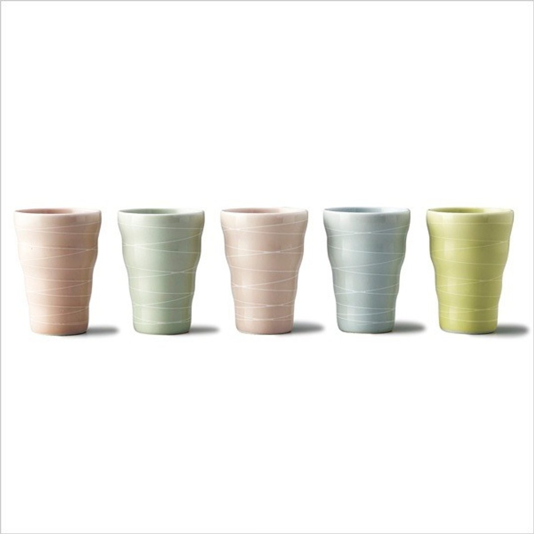 日本 手做彩虹杯子组 - 茶具/茶杯 - 其他材质 多色