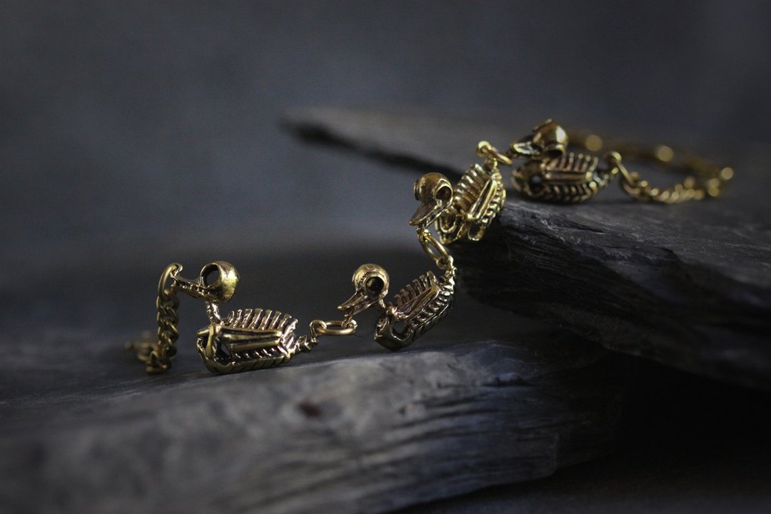 Mallard Mother Duck and Ducklings Skeleton Bracelets by Defy. - 手链/手环 - 其他金属 