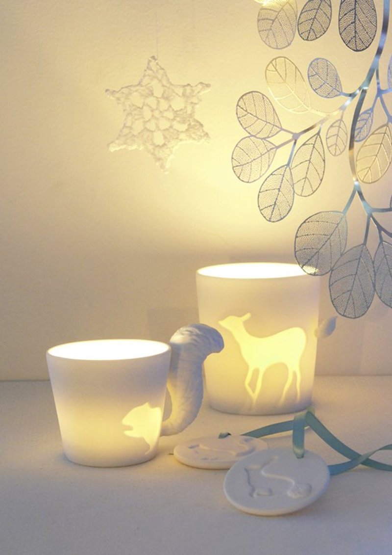 KINTO 童话动物杯 - 鹿 - 咖啡杯/马克杯 - 其他材质 白色