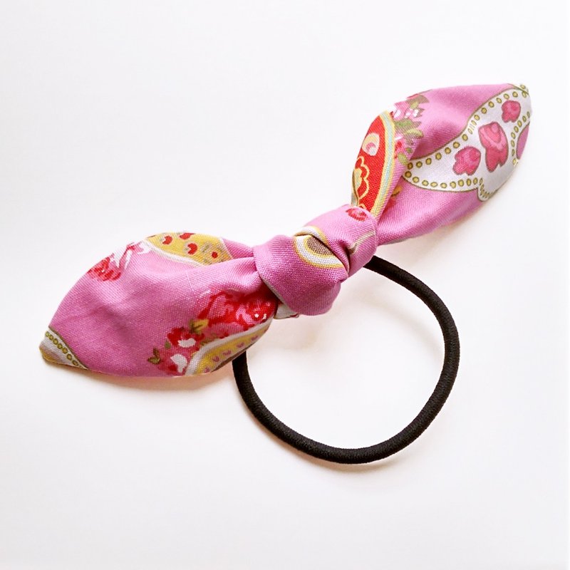 纯手工 民族风 腰果纹图案蝴蝶结发束 - 发饰 - 其他材质 粉红色