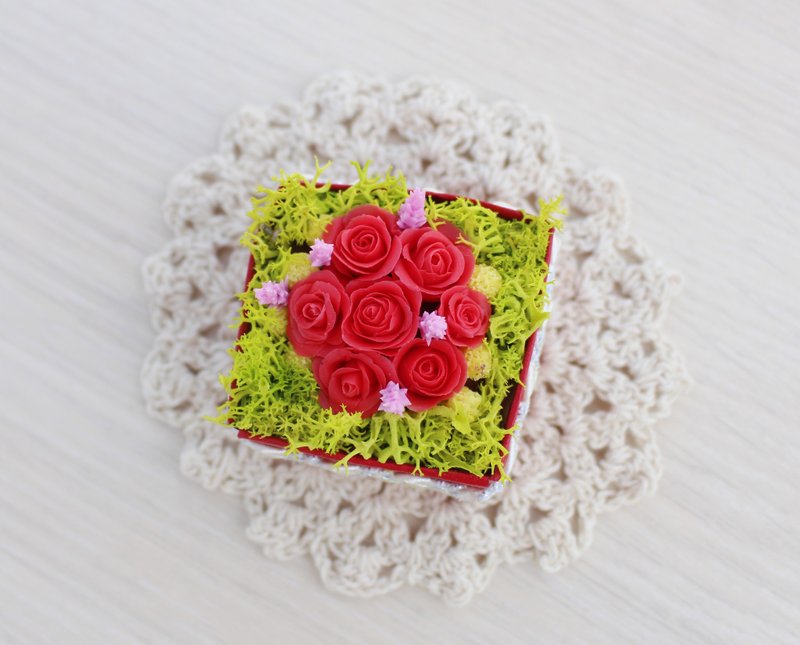 │婚礼小物│玫瑰心恋─情人心意 - 摆饰 - 粘土 红色