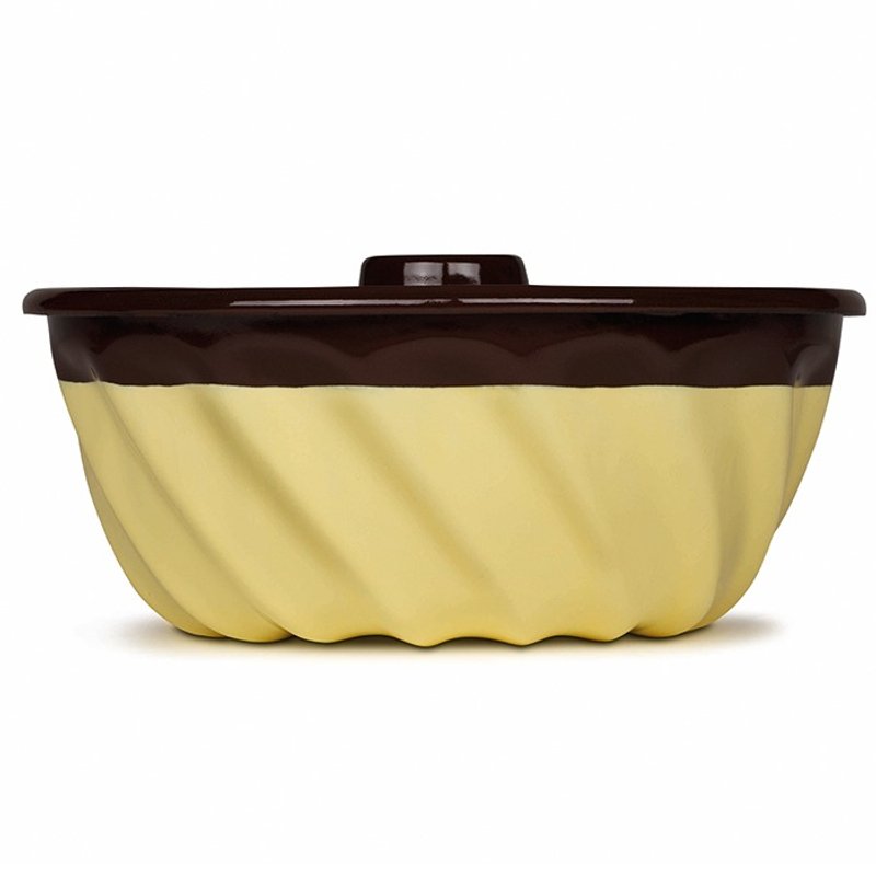 RIESS x Sarah Wiener联名款 珐琅年轮蛋糕模22cm(巧克力/香草黄) - 厨房用具 - 珐琅 黄色
