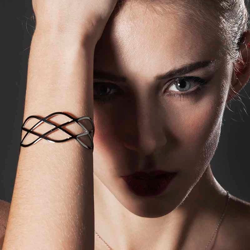 周年庆 特价 Tidal Wave精钢手镯 银色 FA9B - 手链/手环 - 其他金属 多色