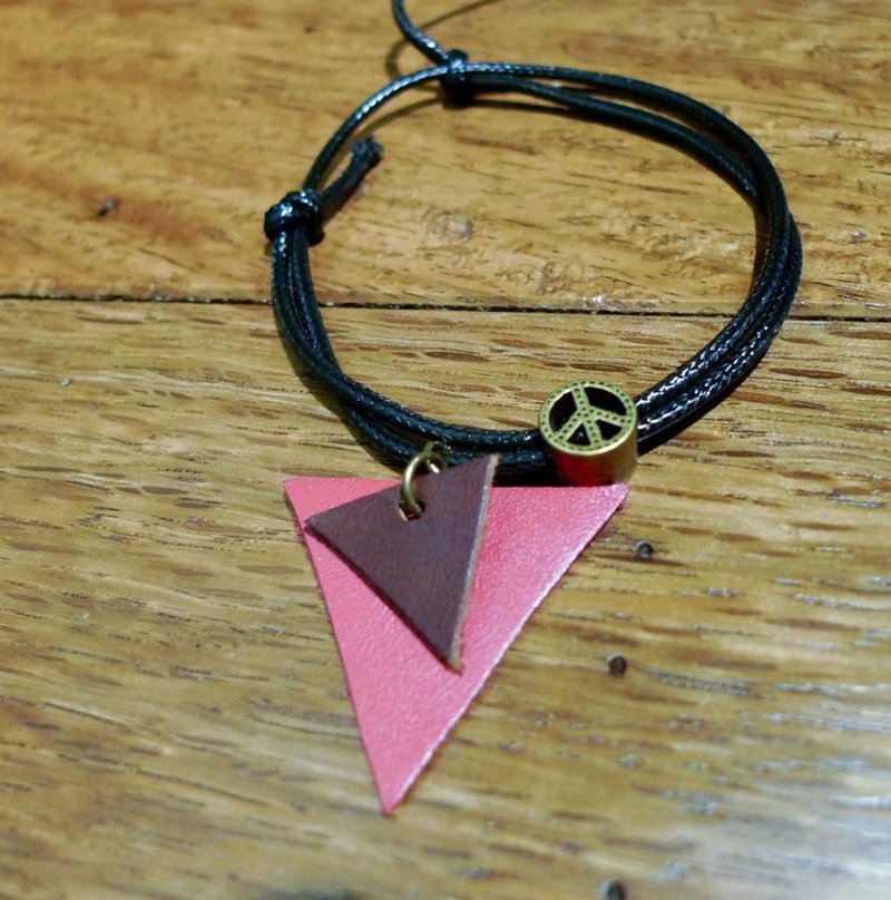 带来和平 - 手链/手环 - 真皮 黑色