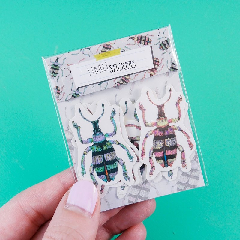 虫虫贴纸组 - 贴纸 - 纸 灰色