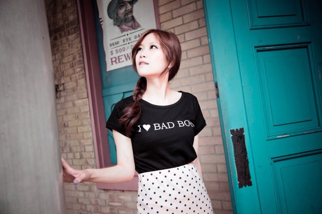 Miss Surprise / I Like Bad Boys 我爱坏男孩 黑色 T恤 - 女装 T 恤 - 棉 黑色