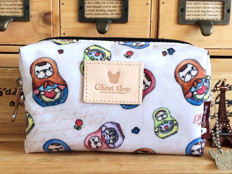 法斗化妆包-俄罗斯娃娃 - 化妆包/杂物包 - 其他材质 卡其色