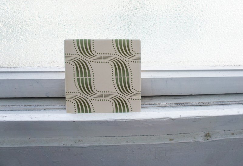 Taiwan Traditional Tiles Coaster 台湾爿爿花陶瓷吸水杯垫 - 海波浪 - 杯垫 - 其他材质 