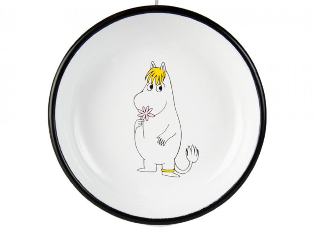Moomin芬兰噜噜米珐琅盘子 (粉红色) 生日礼物 交换礼物 - 浅碟/小碟子 - 珐琅 粉红色