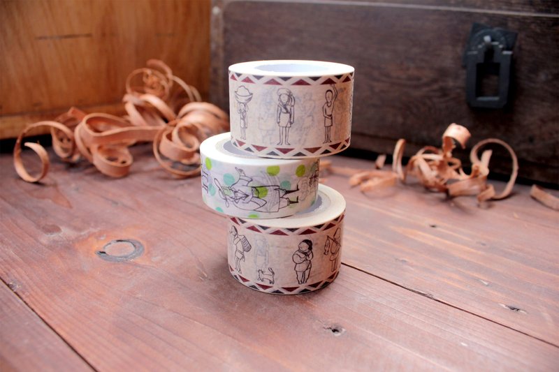 府城百绘-台南住民纸胶带 - 纸胶带 - 纸 咖啡色