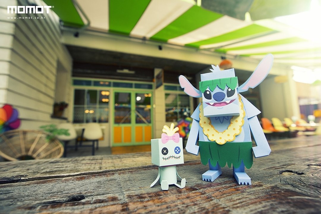 创意 纸 模型 玩具 公仔 MOMOT  [ 迪士尼 系列 ]  Stitch 史迪奇 - 其他 - 纸 蓝色