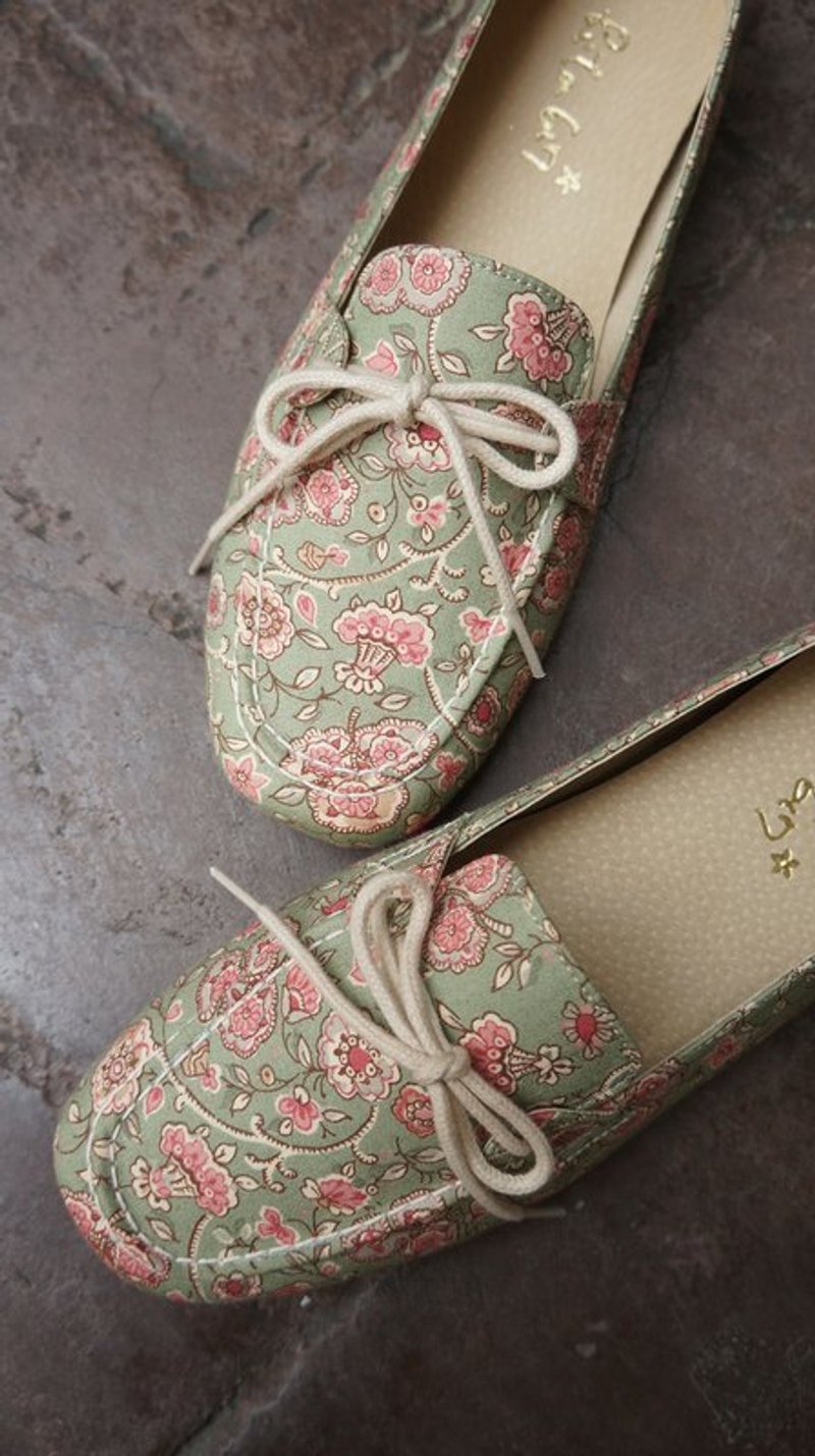 Rita617 森林系浪漫限量平底鞋 - 女款休闲鞋 - 其他材质 绿色