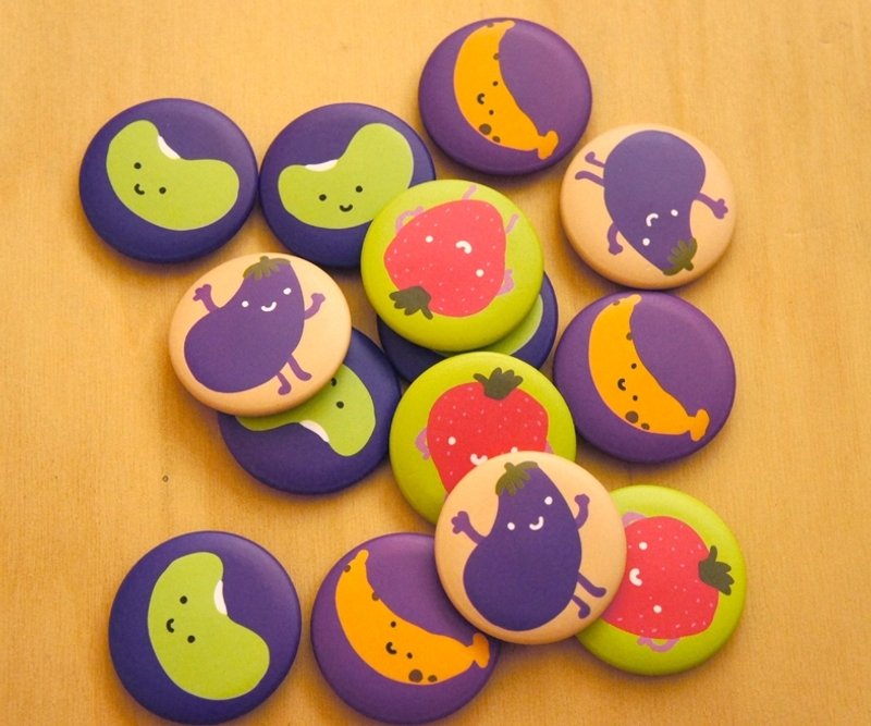 针线球 水果别针3.2厘米 - 胸针 - 塑料 多色