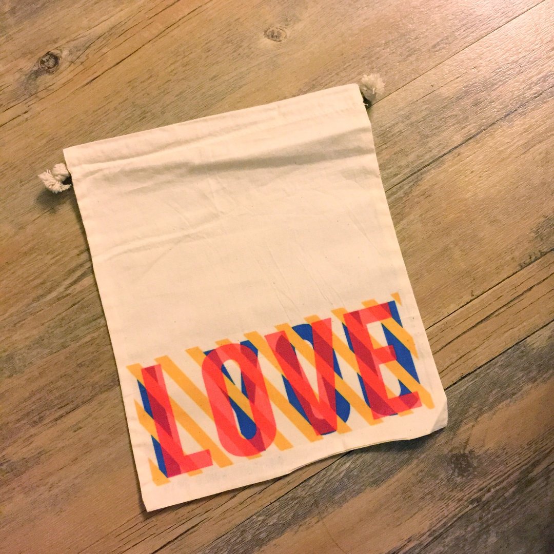 BatearsWorld 手绘手印 LOVE 储物袋 - 零钱包 - 其他材质 白色