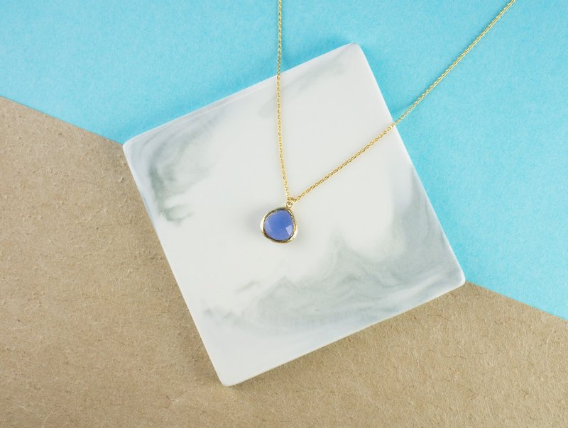 Edith & Jaz • 诞生石系列 - 紫玉髓颈链 (一月) - 颈链 - 宝石 紫色