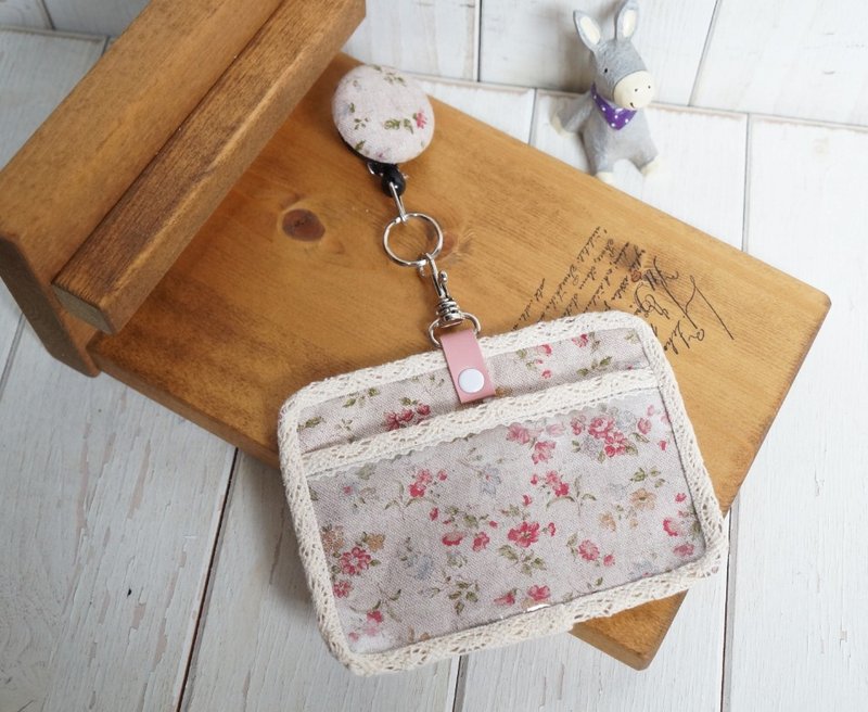 【布作】识别证夹＋溜溜球 - 行李吊牌 - 棉．麻 咖啡色