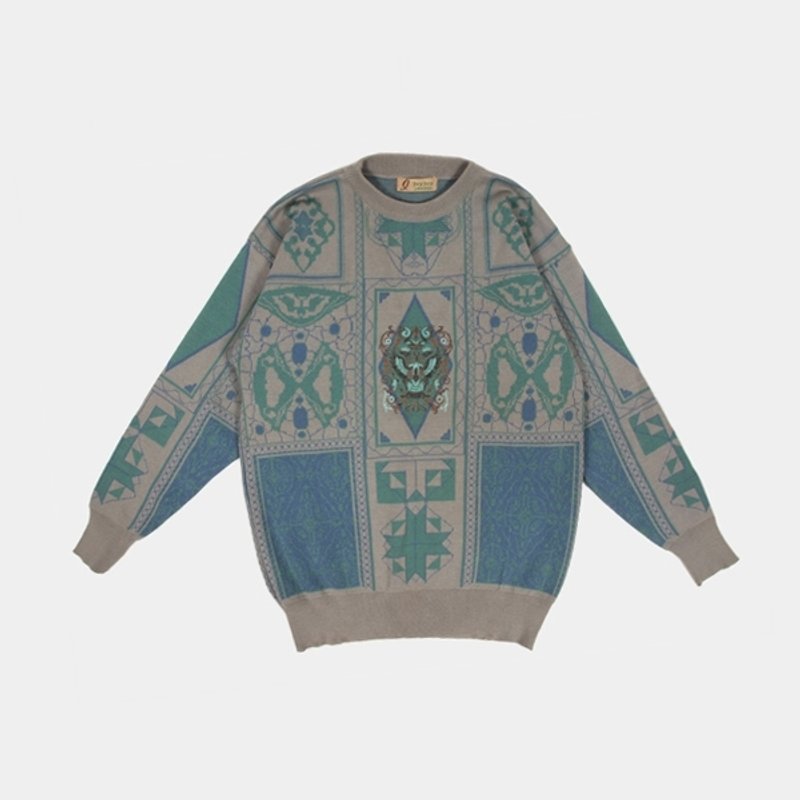 │moderato│皇家图腾刺绣古着毛衣│礼物.森林复古.女朋友.独特.文艺 - 女装针织衫/毛衣 - 其他材质 多色