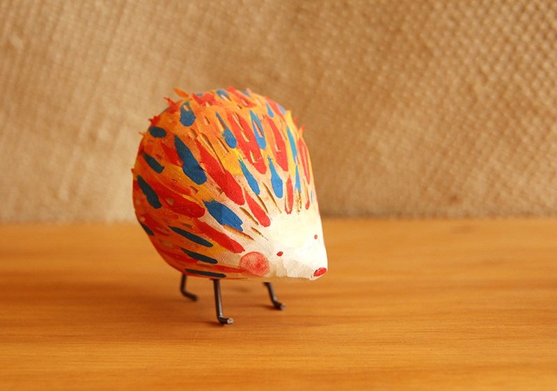 [ 大刺猬木头摆饰 - 疗愈商品 ] - 摆饰 - 木头 红色