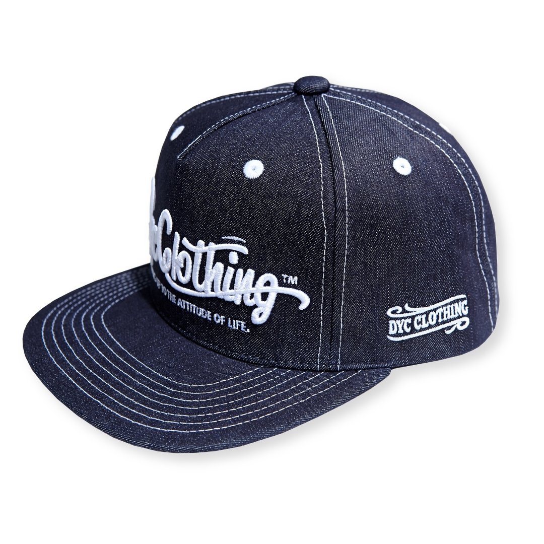 DYC DENIM Snapback CAP - 帽子 - 棉．麻 蓝色