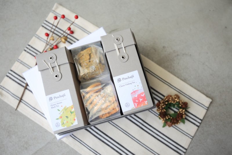 中秋好茶礼—<品茶集XSoul Sweet>手工饼干自然复方茶礼盒（八盒以上可以订购噢） - 茶 - 其他材质 灰色