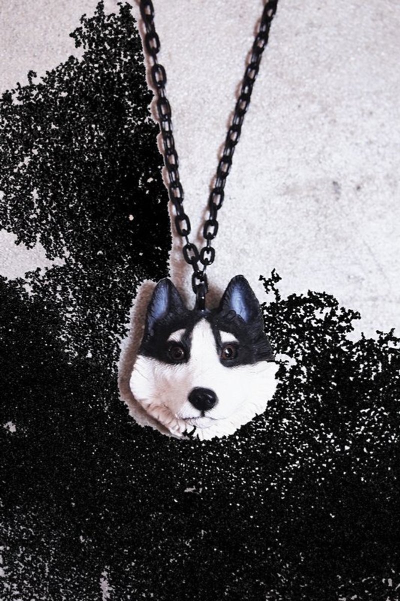 Double M 魔幻动物项炼-哈士奇篇 - 项链 - 其他材质 黑色