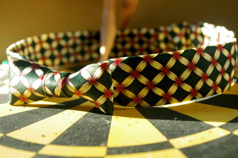 Papa's Bow Tie- 古董布花领带改制手工发带-美丽 喔 忧伤 - 发饰 - 其他材质 绿色