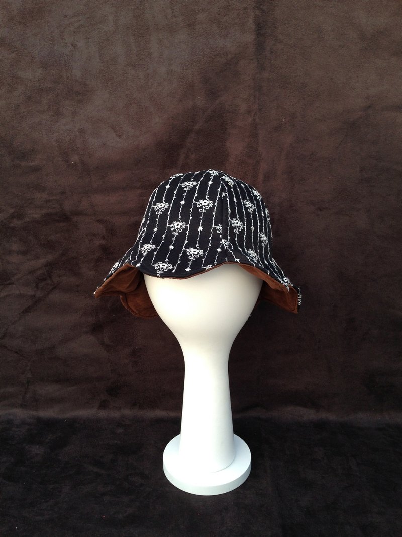 【Qucky】午后优雅．花朵帽 - 帽子 - 其他材质 黑色