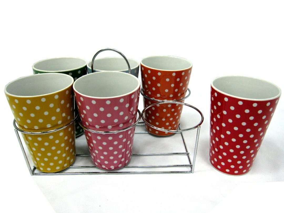 pt, mug set w/ stand 荷兰pt 设计, 水杯组连架 - 咖啡杯/马克杯 - 其他材质 多色