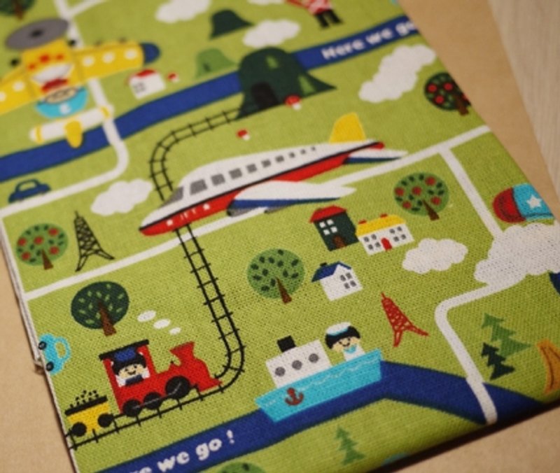 ☆° 洛可可草莓 WELKIN手创 °绿色旅行布面手工书 - 书衣/书套 - 纸 绿色