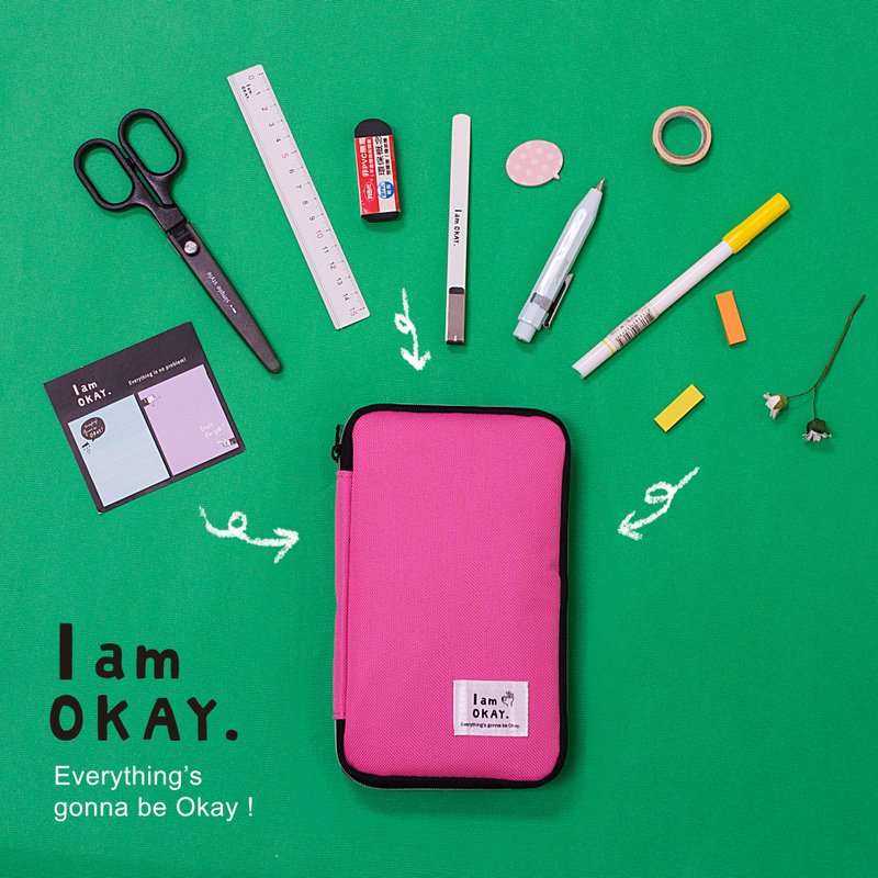 柏格文具xIamOkay【多功能笔袋】四款颜色 - 铅笔盒/笔袋 - 其他材质 多色