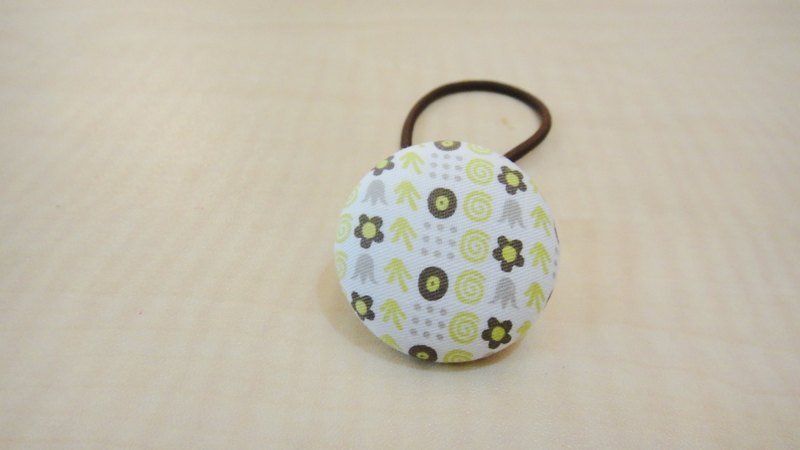 手感布包扣发束 - 几何 - 发饰 - 棉．麻 绿色