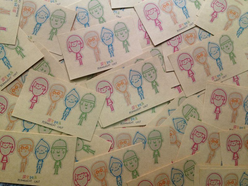 BLR 牛皮纸 贴纸 设计师 Magai's 手绘系列 - 贴纸 - 纸 卡其色