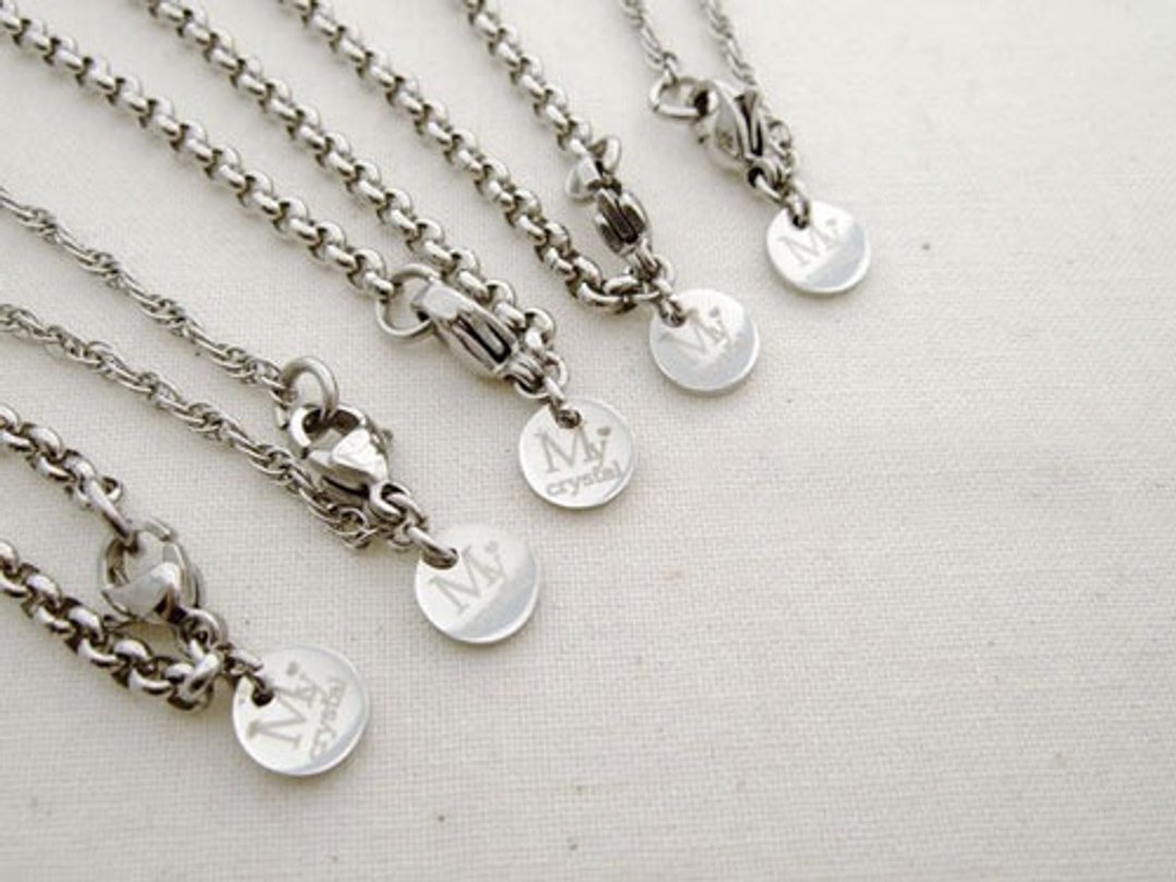 ♦My.Crystal♦品牌钢链•圆珠款长链60、70厘米 •医疗级白钢(316L Fine Steel) - 长链 - 其他金属 灰色