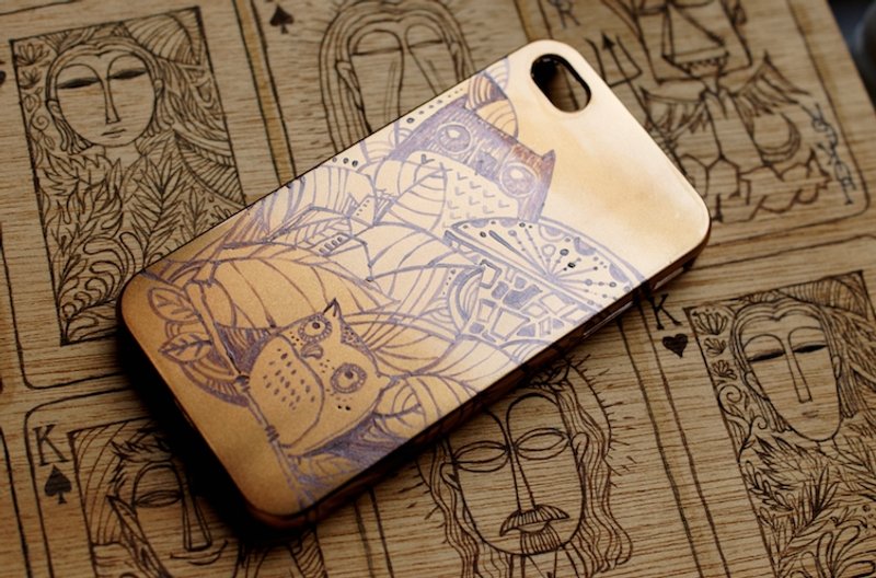 【不怕黑－手绘系列】iPhone 手机殻 - 手机壳/手机套 - 塑料 咖啡色