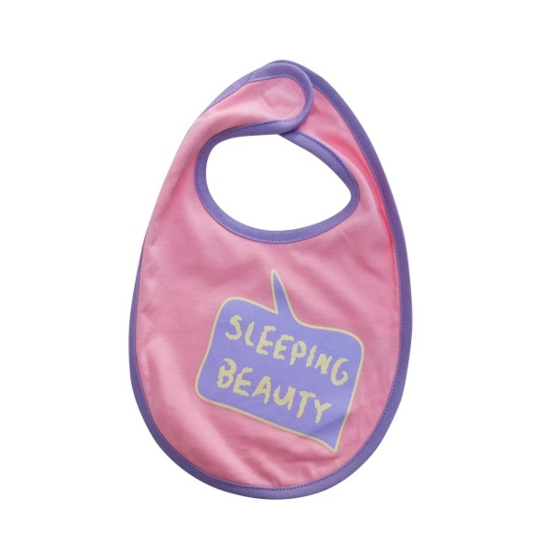 婴儿发声围兜_sleeping beauty版_春夏粉紫色 - 围嘴/口水巾 - 棉 紫色
