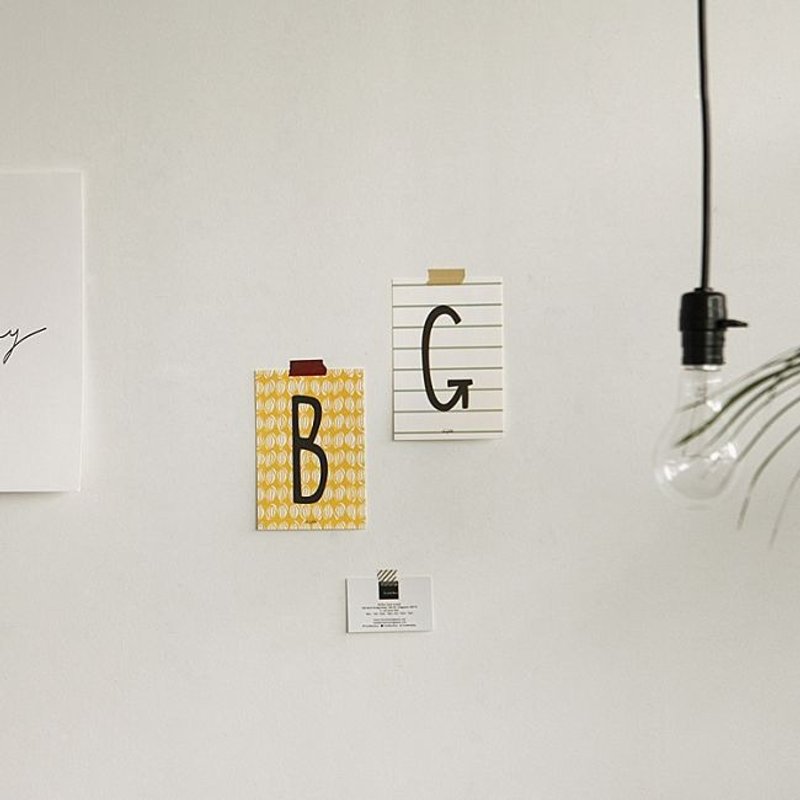 Dailylike 英文字母插画明信片-G,E2D38131 - 卡片/明信片 - 纸 白色