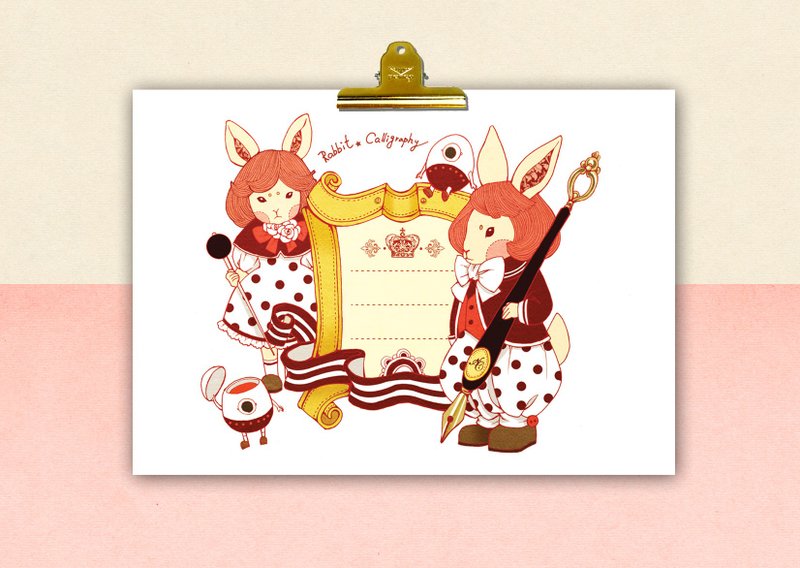 文具与他的守护神 明信片组5入 - 卡片/明信片 - 纸 橘色