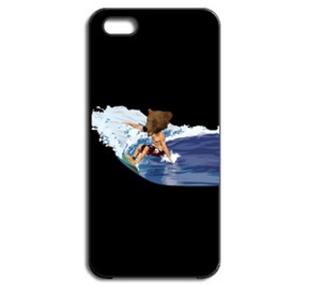 BEAR SURFING (iPhone5 / 5s black case) - 手机壳/手机套 - 塑料 白色