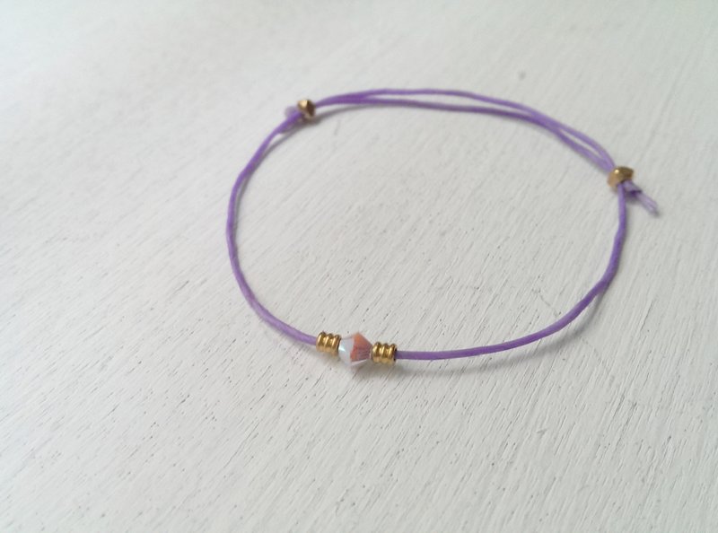 空气般存在 极简幸运蜡绳  #紫罗兰小姐  (薰衣草紫) - 手链/手环 - 其他金属 紫色