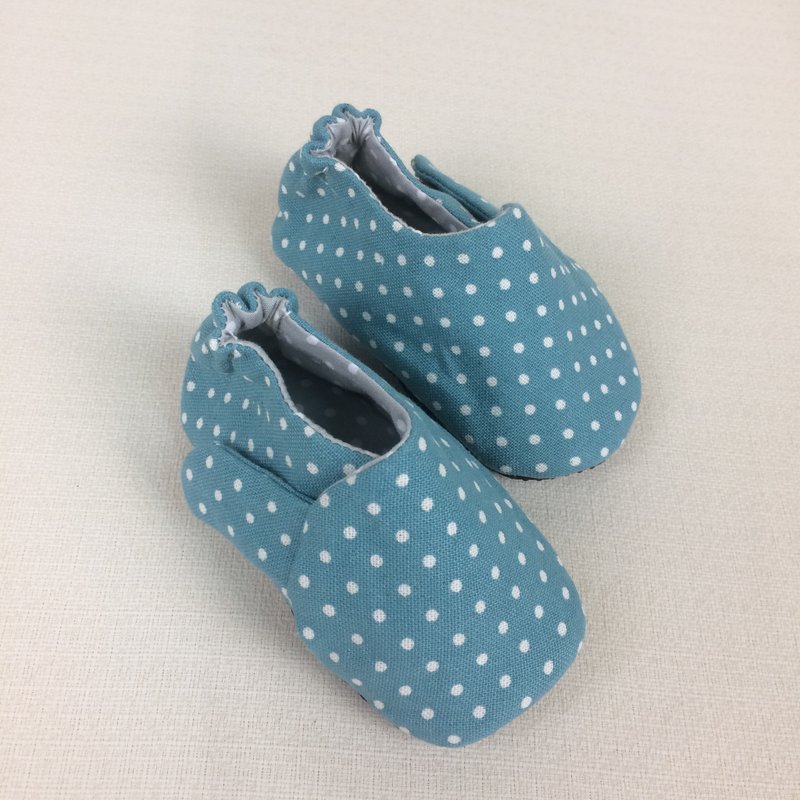 Va手工童鞋系列 湖水绿帆布鞋 - 童装鞋 - 其他材质 绿色