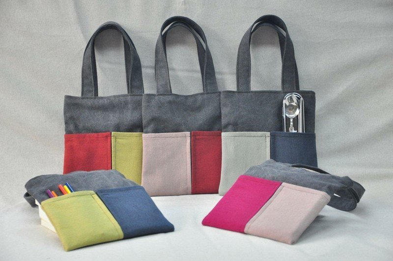 帆布行动书袋 - 手提包/手提袋 - 其他材质 灰色