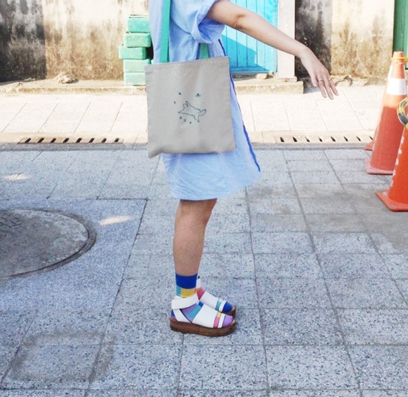 小飞鼠的脑中旅行＿肩背包 - 侧背包/斜挎包 - 其他材质 白色