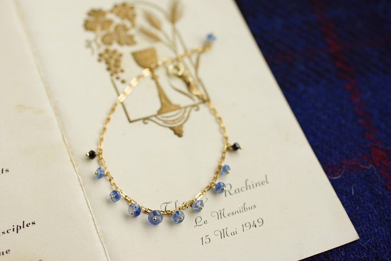 14kgf- night sky color bracelet - 手链/手环 - 宝石 蓝色